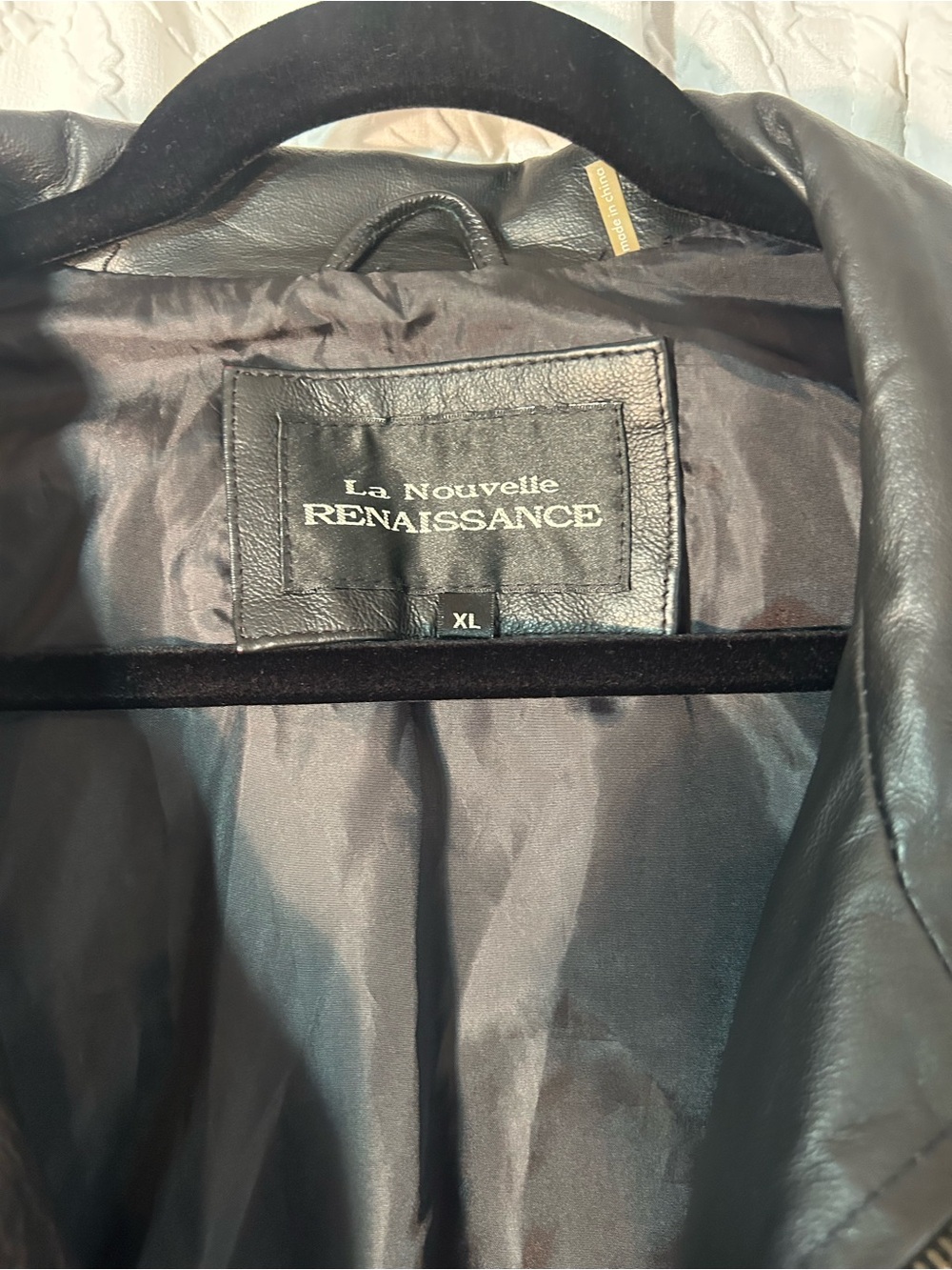 La nouvelle Renaissance xl Black Zip-Front Women's leather Jacket - Picture 6 of 6